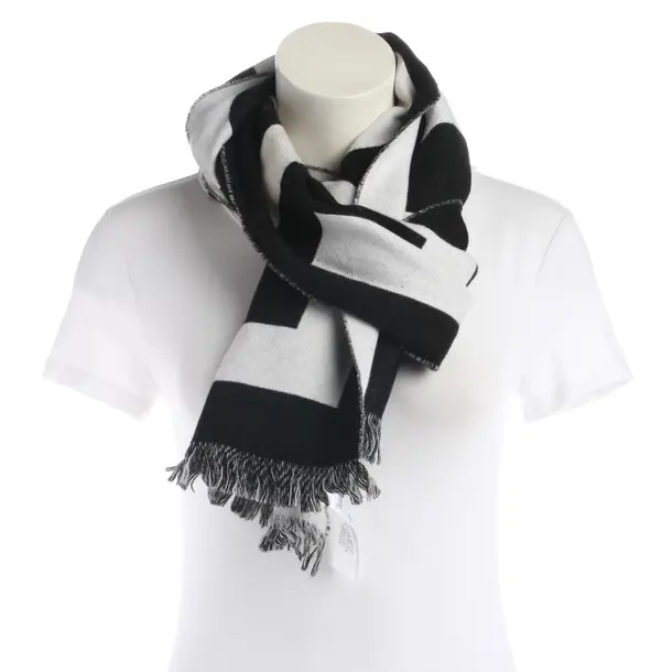 Scarf, in Black, Wool, Burberry