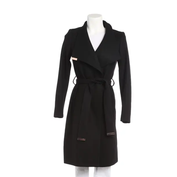 Mid-Season Coat, in Black, Wool, Ted Baker