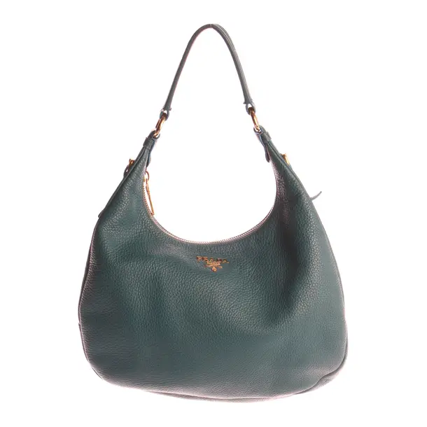 Schultertasche, in Türkis, Leder, Prada