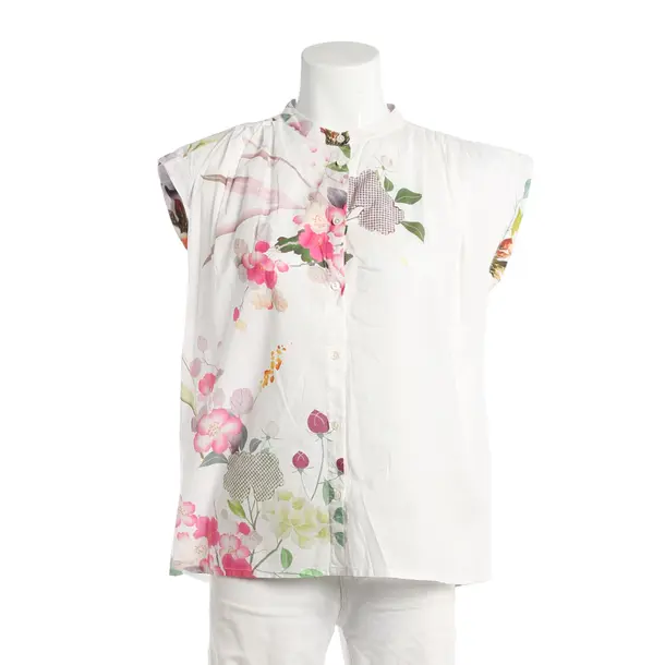 Blouse, in Multicolored, Cotton, Closed