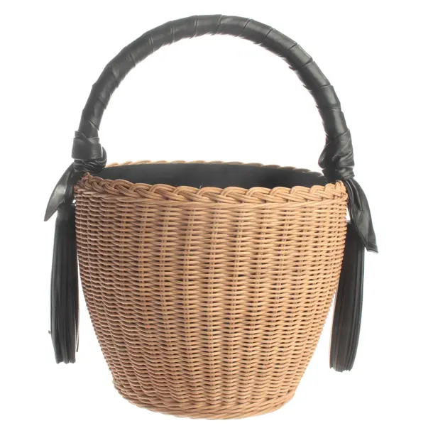 Handbag, in Yellow, Straw, Saint Laurent