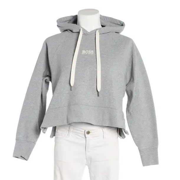 Hoodie, in Hellgrau, Baumwolle, Hugo Boss