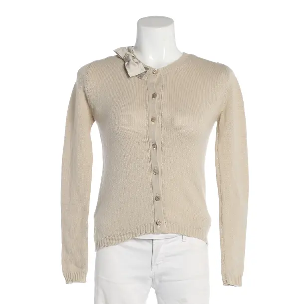 Strickjacke, in Beige, Baumwolle, Prada