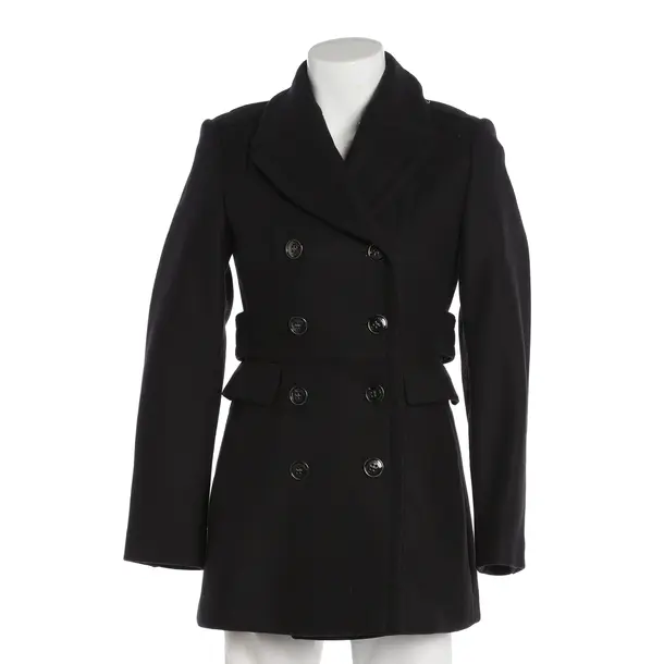Mid-Season Coat, in Black, Wool, Burberry Brit