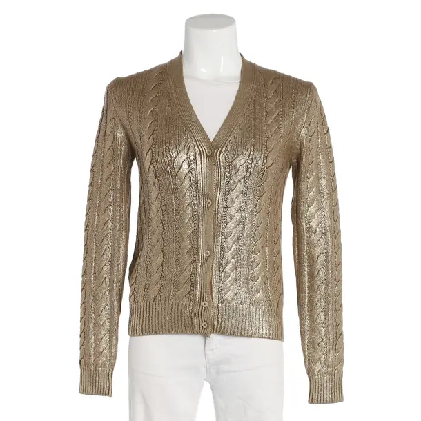 Strickjacke, in Gold, Wolle, Prada