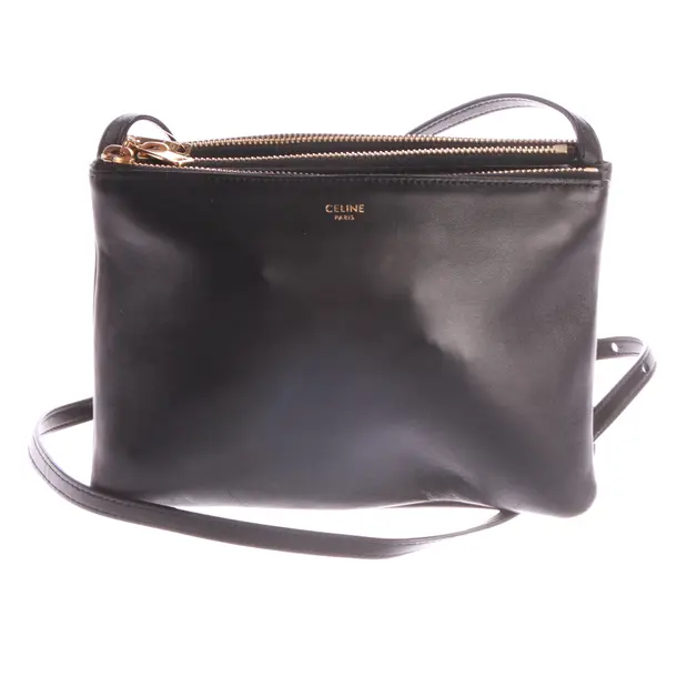 Shoulder Bag, in Black, Leather, Céline