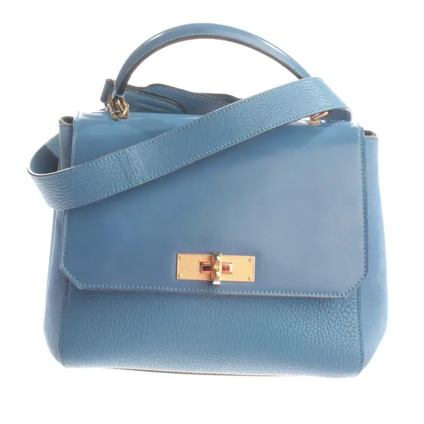 Handbag, in Blue, Leather, Bally