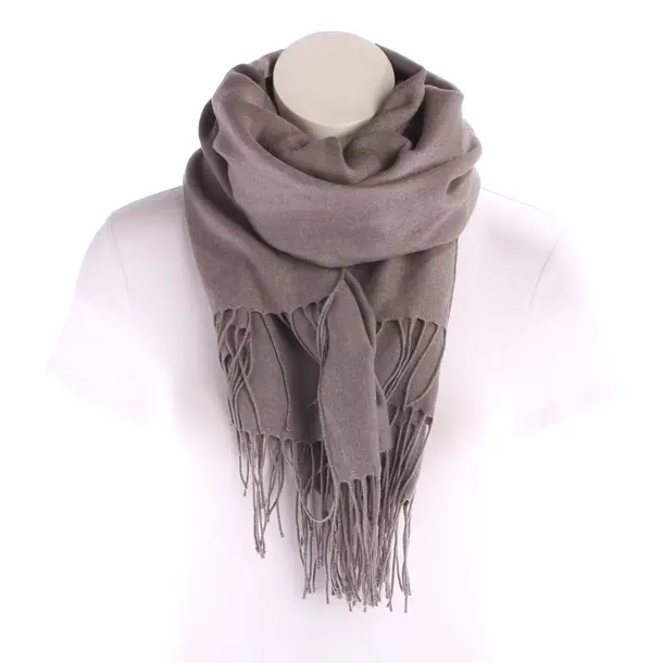 Scarf, in Gray, Polyester, Closed