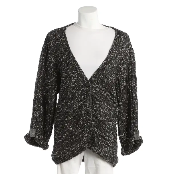 Cardigan, in Dark Gray, Polyester, Fabiana Filippi