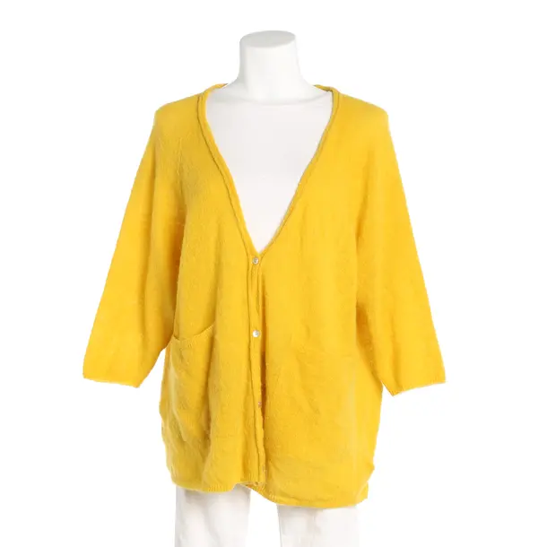 Cardigan, in Yellow, Wool, American Vintage