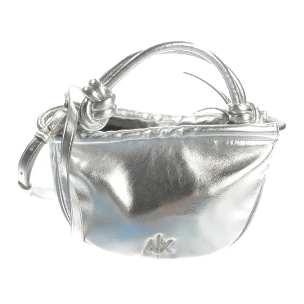 Handtasche, in Silber, Leder, Armani Exchange
