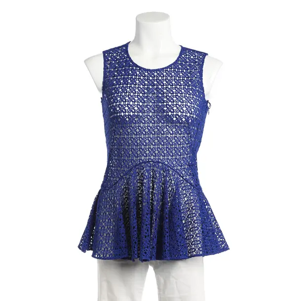 Blouse, in Navy, Polyester, Alexander McQueen