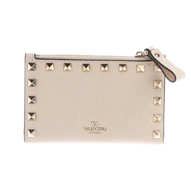 Wallet, in Cream, Leather, Valentino