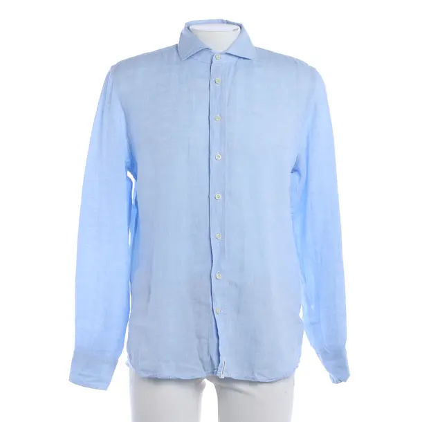 Shirt, in Blue, Linen, Baldessarini