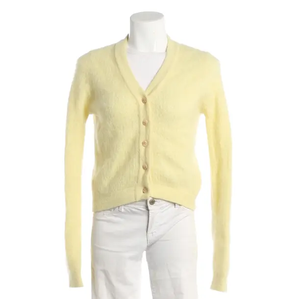 Cardigan, in Giallo pastello, Poliammide, Vintage americano