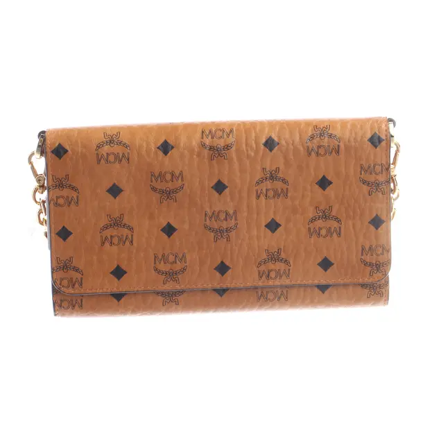 Wallet on Chain, in Light Brown, Leather, MCM