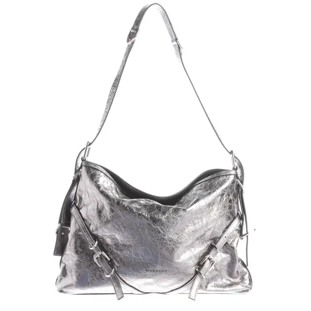 Schultertasche, in Silber, Leder, Givenchy