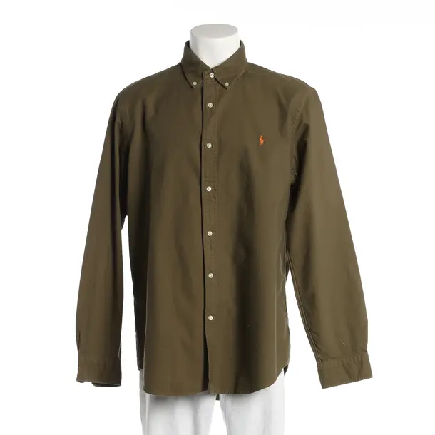 Shirt, in Olive Green, Cotton, Polo Ralph Lauren