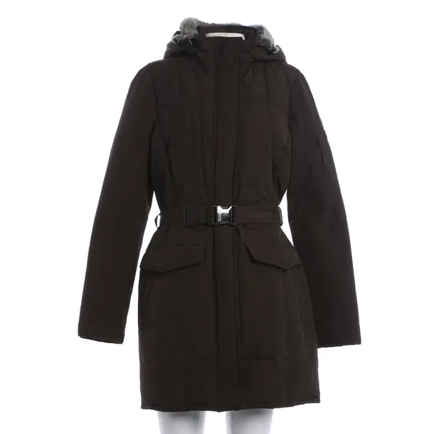 Mid-Season Coat, in Dark Brown, Cotton, Woolrich