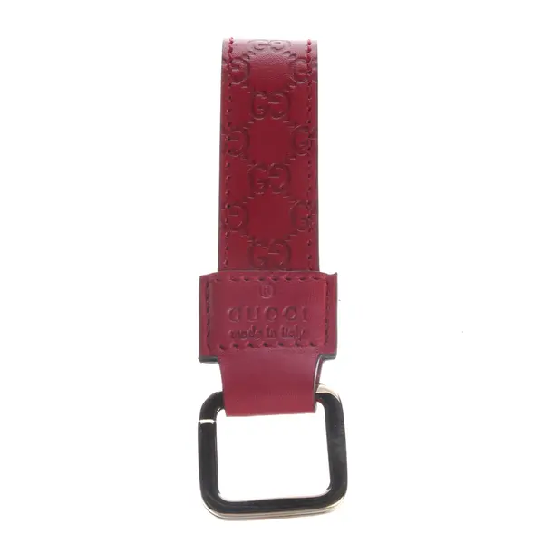 Keyring, in Raspberry, Leather, Gucci