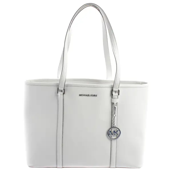 Shoulder Bag, in White, Leather, Michael Kors