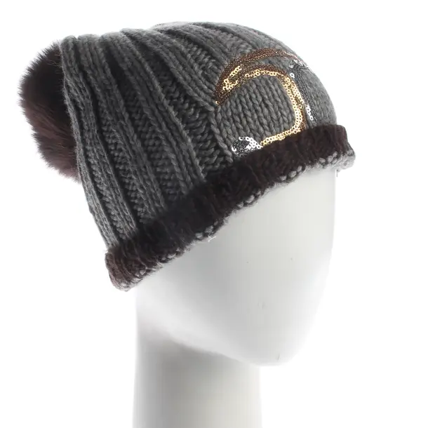 Mütze, in Grau, Polyacryl, Just Cavalli