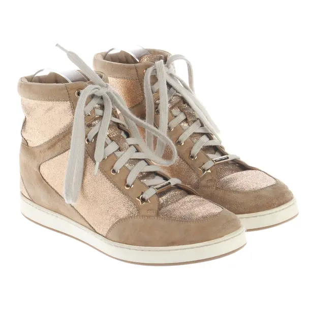 High-Top Sneakers, in Light Brown, Jimmy Choo
