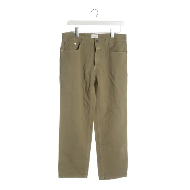 Straight Fit Jeans, in Olive Green, Cotton, Closed