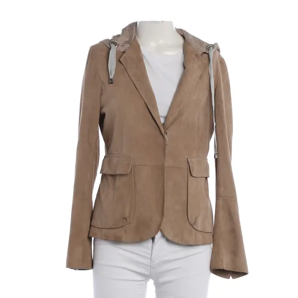 Lederjacke, in Hellbraun, Leder, Brunello Cucinelli