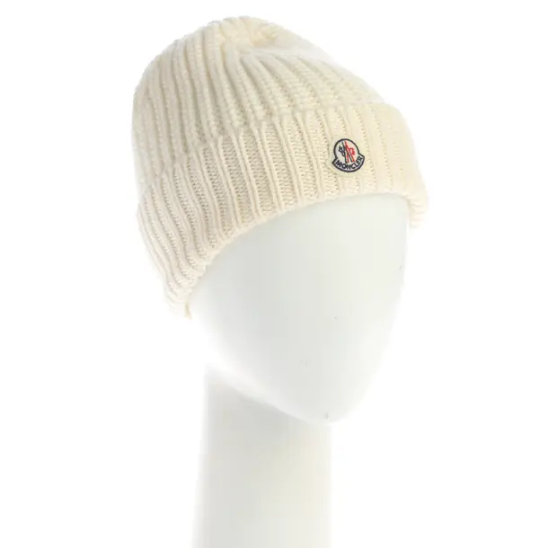 Beanie, in Beige, Wool, Moncler