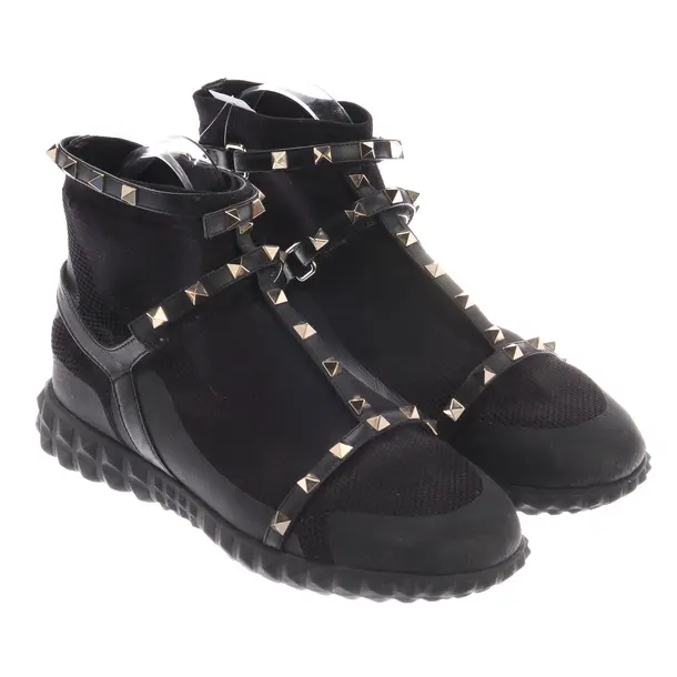 High-Top Sneakers, in Black, Valentino