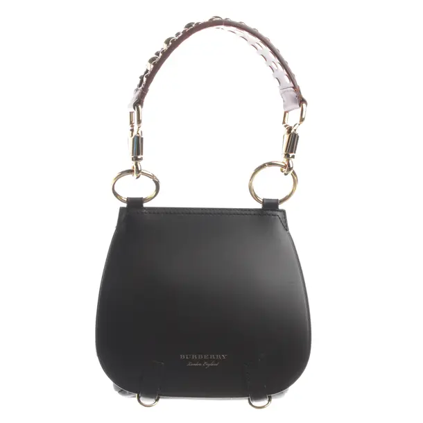 Schultertasche, in Schwarz, Leder, Burberry