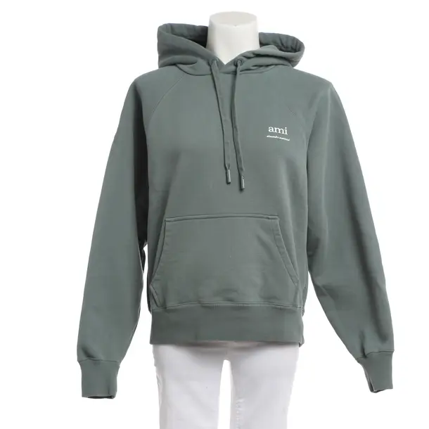Hoodie, in Dunkelgrün, Baumwolle, Ami Paris