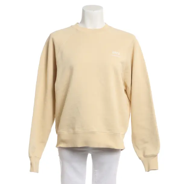 Sweatshirt, in Pastel Yellow, Cotton, Ami Paris