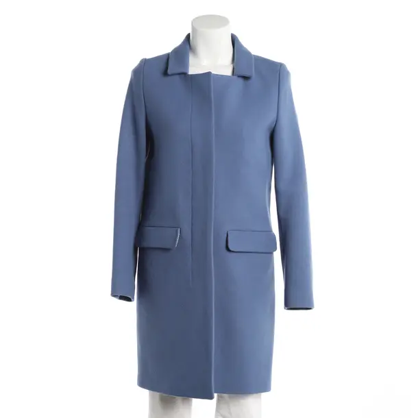 Cappotto mezza stagione, in Azzurro, Lana, Chiuso