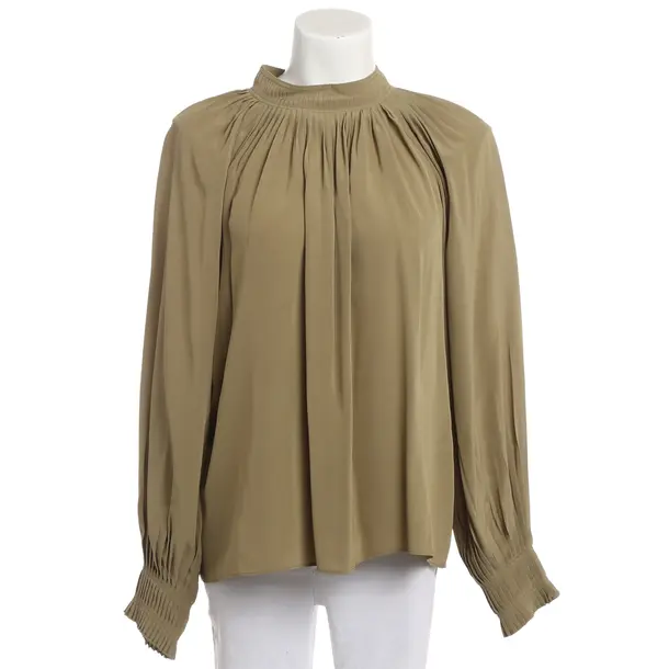 Blouse, in Olive Green, Viscose, Closed