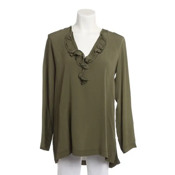 Blouse, in Olive Green, Viscose, Her Shirt