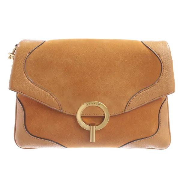 Shoulder Bag, in Light Brown, Leather, Sandro