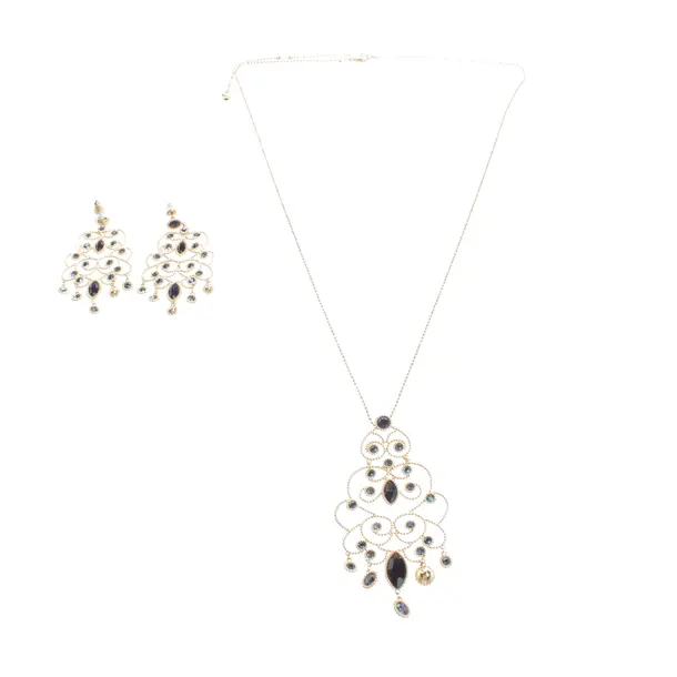 Jewellery Set, in Gold, Metal (metallic, metallized), Swarovski