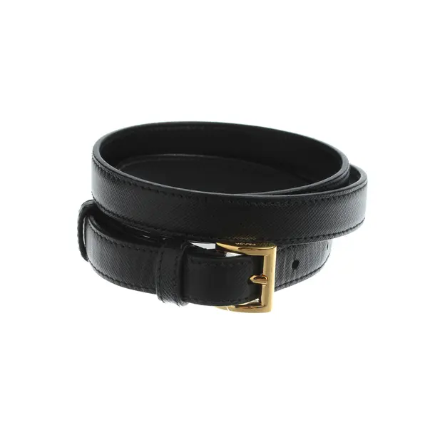Belt, in Black, Leather, Prada