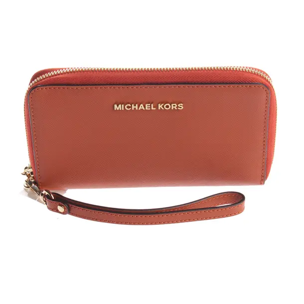 Wallet, in Dark Orange, Leather, Michael Kors