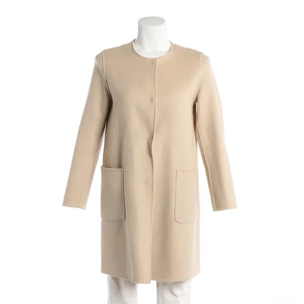 Mid-Season Coat, in Beige, Wool, Max Mara
