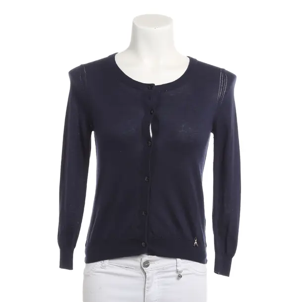 Cardigan, in Navy, Silk, Patrizia Pepe