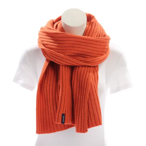 Scarf, in Dark Orange, Wool, Gant
