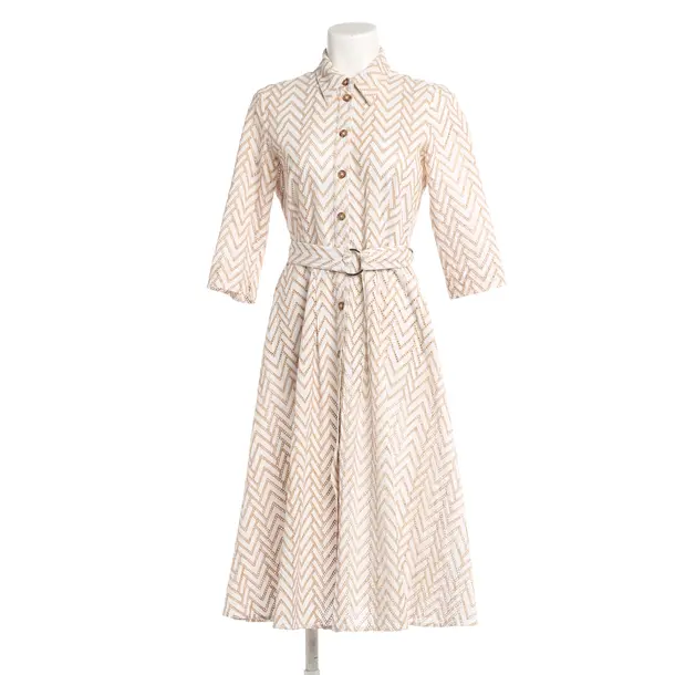 Dress, in White, Cotton, Riani