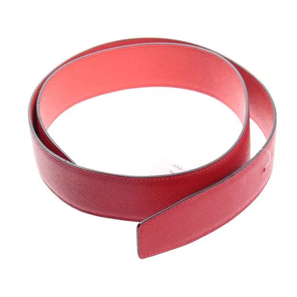 Belt, in Red, Leather, Hermès