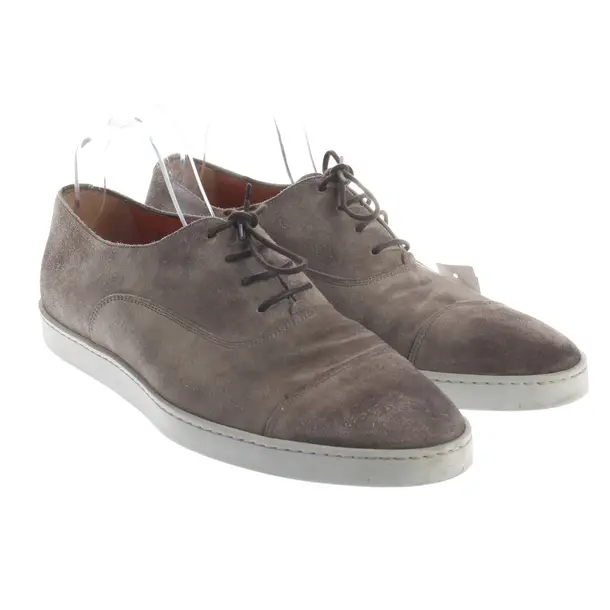 Halbschuhe, in Hellgrau, Santoni