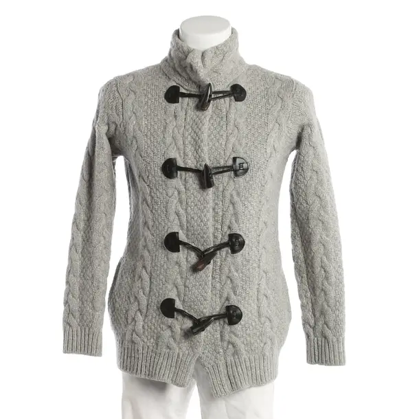 Strickjacke, in Hellgrau, Wolle, Bruno Manetti