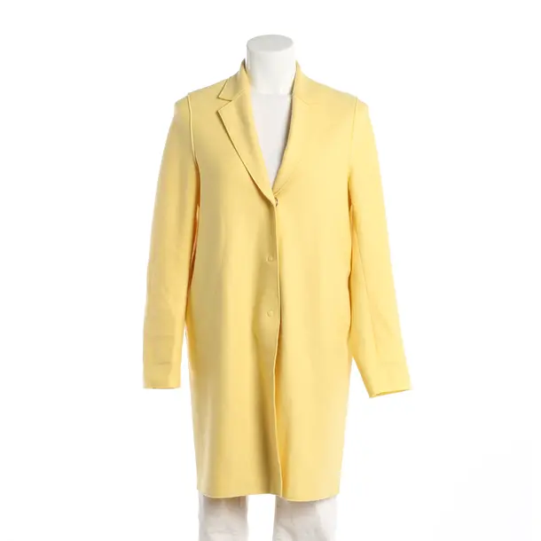 Mid-Season Coat, in Yellow, Wool, Harris Wharf London