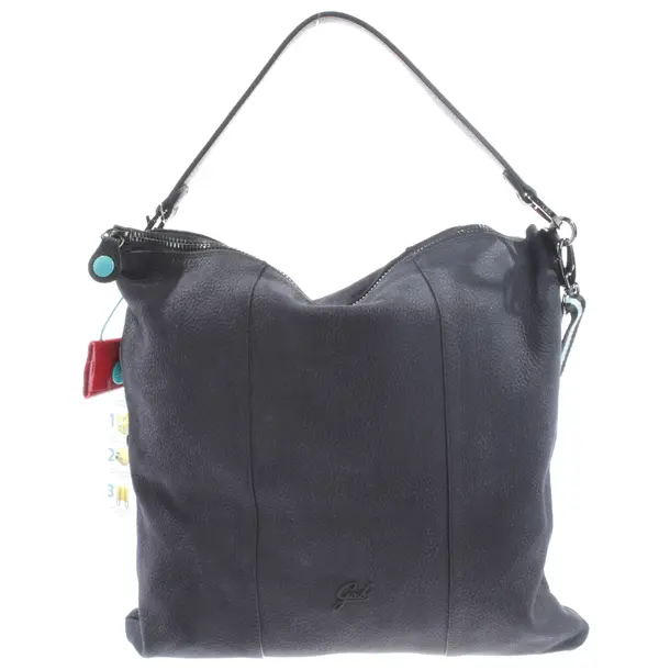 Bucket Bag, in Navy, Leather, Gabs